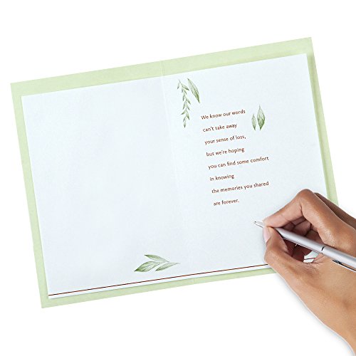 Hallmark Sympathy Card with Gold Foil Agate Design - Our Hearts Are With You