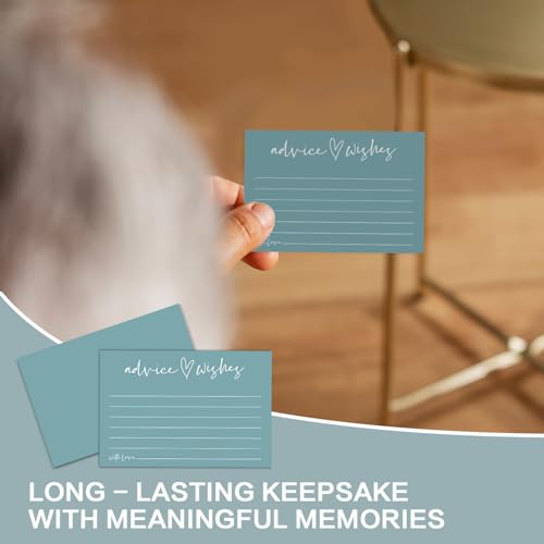 50 Minimalist Advice Cards for Weddings & Celebrations - Blue