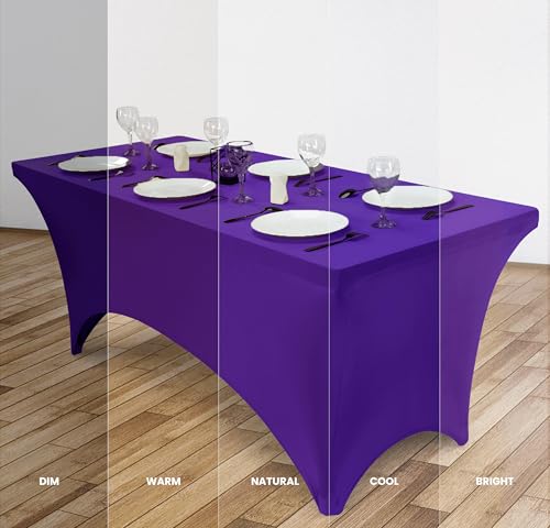 Utopia Kitchen Purple Spandex Table Cloth - 6FT, 1 Pack