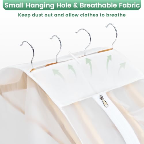 Carbrea 10" Gusseted Garment Bags - 3 Pack for Travel & Storage