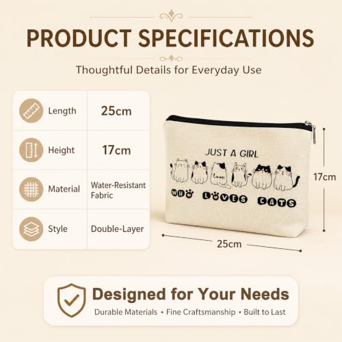 Cat Mom Makeup Bag - Funny Cat Themed Travel Cosmetic Pouch for Women