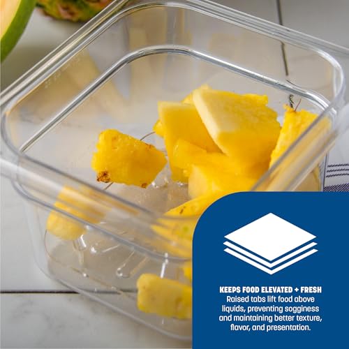 Carlisle Storplus 1/6 Size Food Pan Drain Tray - Clear Polycarbonate