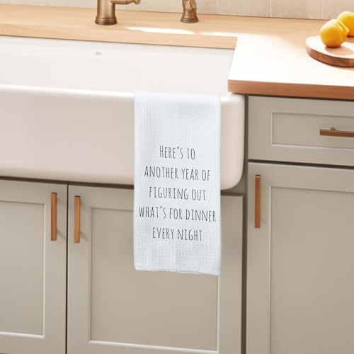 Funny Love Kitchen Towel - Figuring Out Dinner Humor Gift (Funny-1)