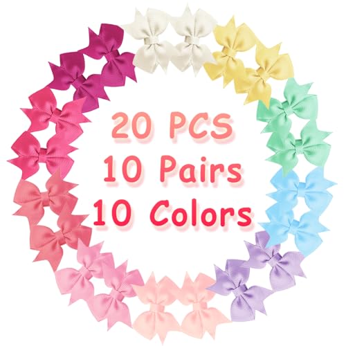 Hoewina 20PCS 2-Inch Baby Hair Bows and Alligator Clips for Toddlers