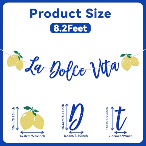 La Dolce Vita Bridal Shower Banner - Italian Lemon Party Decor