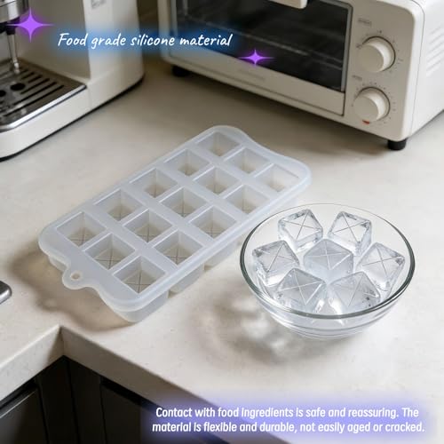 Silicone Candy Mold Set - 15-Cavity Diamond Square, Food Grade