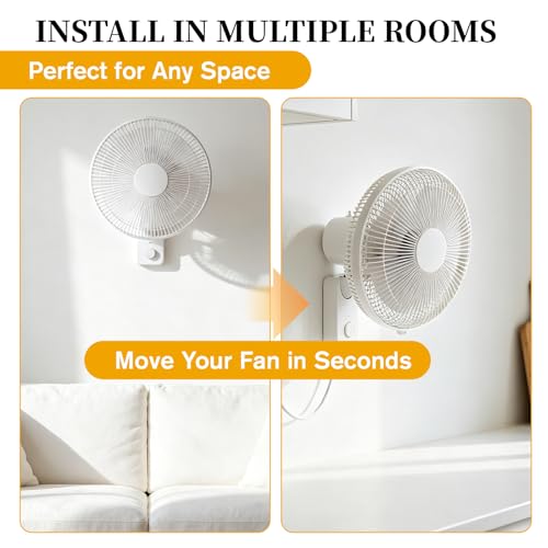 Stainless Steel Wall Fan Mounting Brackets - 2 Pack with Screws