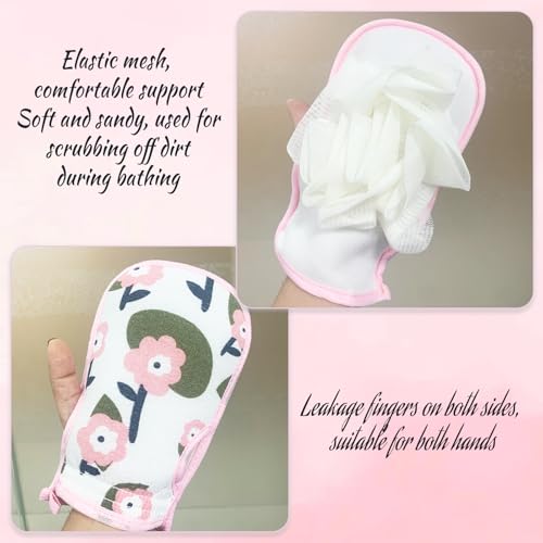 Korean Exfoliating Mitt and Back Scrubber Dual-Sided Body Bath Sponge