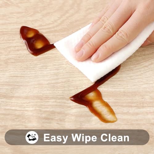 Smiry Waterproof Rectangle Tablecloth, Beige 72" x 30" for 6FT Tables