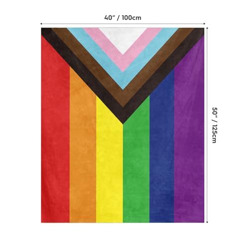 Ultra Soft LGBT Flannel Throw Blanket 40x50 for All Seasons