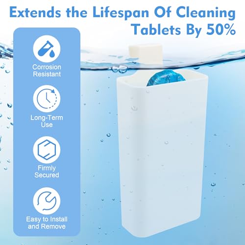 Toilet Tank Tablet Holder Set with Brush & Seat Lifters - 5 PCS
