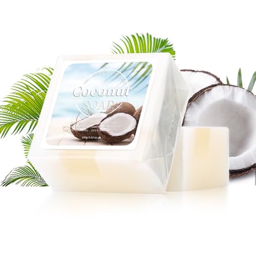 AKARY Coconut Handmade Soap Bar for Face & Body Moisturizing Cleansing