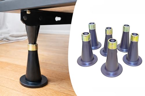 6PCS Heavy Duty Reinforced Bed Frame Legs - 3.5 Inch Height