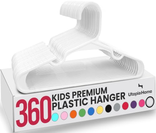 Utopia Home Kids Hangers - 11.5 Inch Non-Slip Baby Closet Hangers (360 Pack)