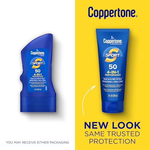 Coppertone Sport Sunscreen Lotion SPF 50, 3 Fl Oz Travel Size