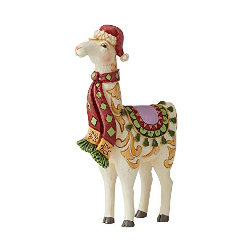 Enesco Jim Shore Heartwood Creek FA-La-Llama with Scarf Pint-Sized Figurine, 5.63 Inch, Multicolor