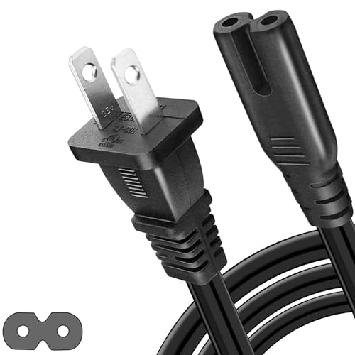 6.6FT C7 Power Cord for TVs & Recliners - 2M Figure 8 Cable