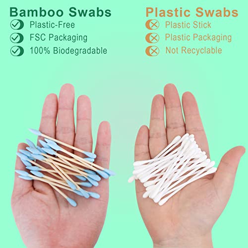 Yoseng Eco-Friendly Bamboo Cotton Swabs Biodegradable Double-Headed