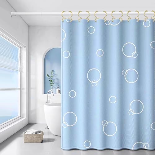 Gold Double-Sided Shower Curtain Hooks with Roller Balls - 12 Pack