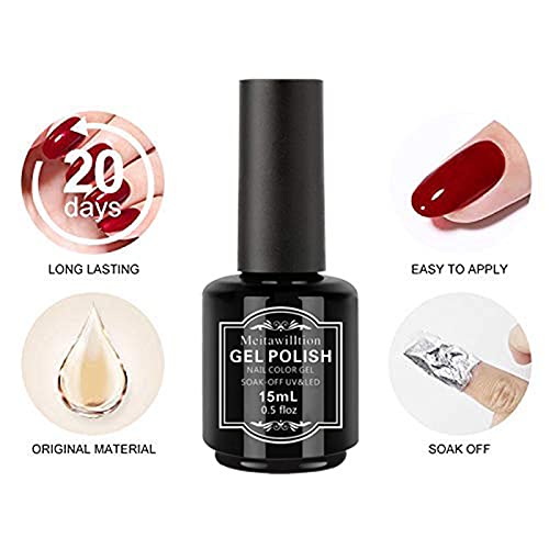 Meitawilltion Eggshell Gel Nail Polish 15ml Soak Off
