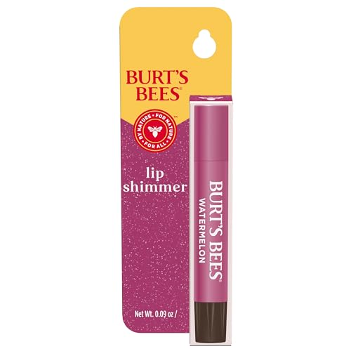 Burt's Bees Lip Shimmer, Moisturizing Tinted Lip Balm, Watermelon, 0.09 oz