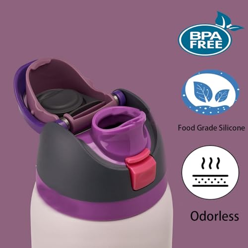 2 Pcs Replacement Stopper Compatible with Owala FreeSip, Rubber Seal Replacement for Owala 19oz 24oz 32oz 40oz Bottle Mouth Cap(Grey)