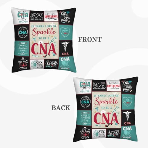 CNA Appreciation Throw Pillow Cover - 18x18 Polyester Gift