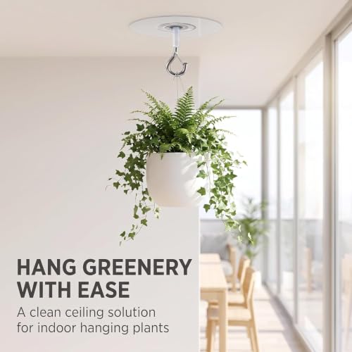 Seadiquiet 2-Pack Adhesive Ceiling Hooks Waterproof Sticky Hanging Hooks