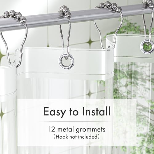 Amazer Extra Long Shower Curtain Liner, 72x84 Clear PEVA Waterproof Liner