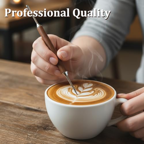Espresso Coffee Stirrer Tool with Latte Art Pen - 6 Needles