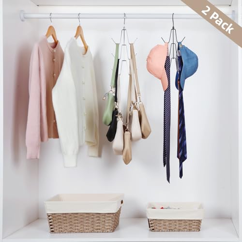 TOPIA HANGER Black Purse Organizer Hooks - 2-Pack Handbag Storage