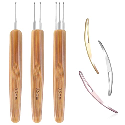 AGBOLO 6PCS Dreadlock Crochet Needle Set – 0.5mm Durable Hooks