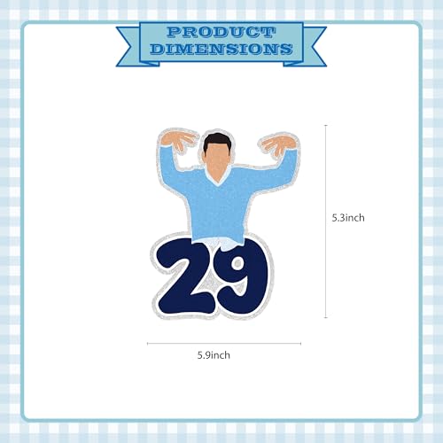 Glitter Twenty-Nine Birthday Cake Topper for Women's 29th Celebration