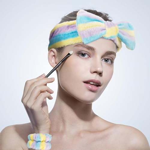 Wrahonbi Microfiber Spa Headband and Absorbent Wristbands Set
