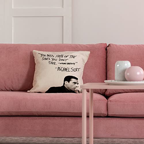 FBCOO Farmhouse Quote Decorative Throw Pillow Cover 18x18 Inch, Linen, Pack of 1