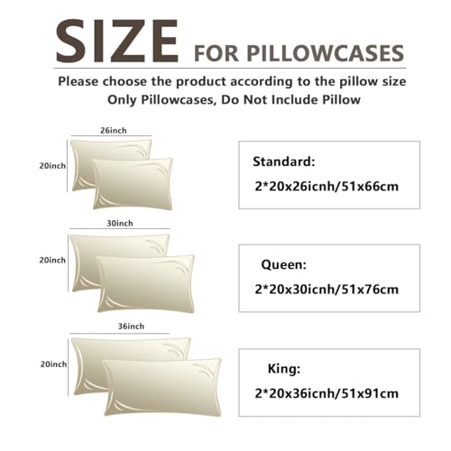 Satin Pillowcase Set of 4 - Silky Pillow Covers for Hair & Skin