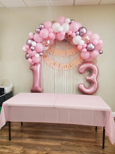 40-Inch Number 1 Balloon - Pearl Pink Birthday Party Decoration
