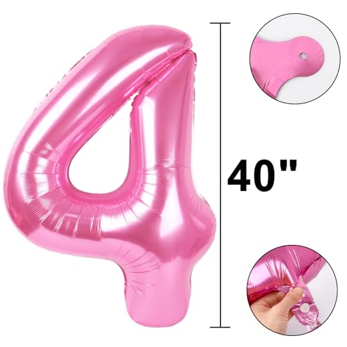 40 Inch Pink Number 24 Foil Balloon - Premium Quality Mylar
