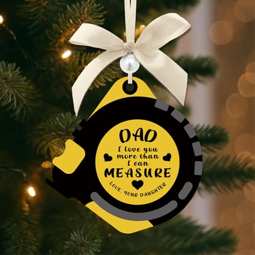 Dad Ornament Tape Measure - Heartwarming Christmas Gift from Daughter