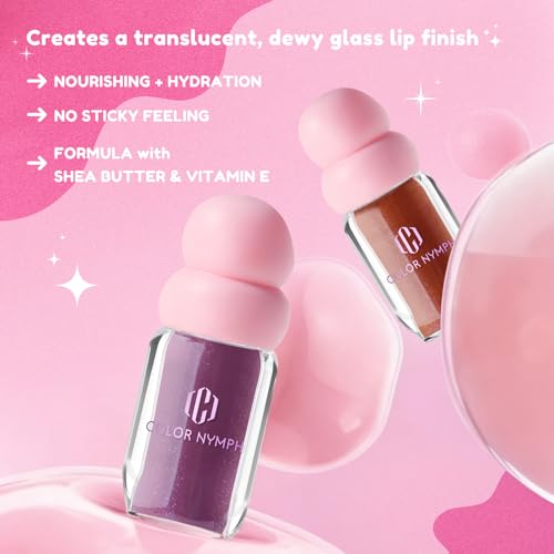Color Nymph 3D Hyper-Gloss Lip Plumper Set - Hydrating & Non-Sticky 2 Pack