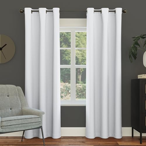 Sun Zero Easton Energy Saving Blackout Grommet Curtain Panel, Oyster White, 40" x 108"