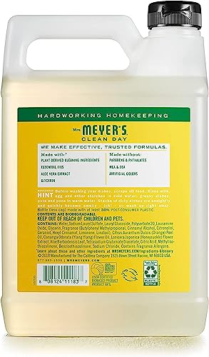 Mrs. Meyer’s Honeysuckle Dish Soap Refill 64oz - Plant-Based, Cruelty-Free
