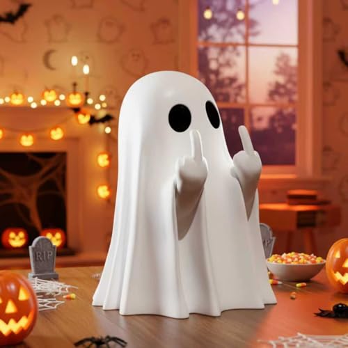 Cute Ghost Figurine Tabletop Decoration | Funny Halloween Statue