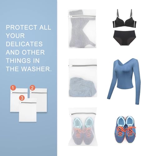 JoyMercado 5-Piece Mesh Laundry Bag Set for Delicates and Lingerie