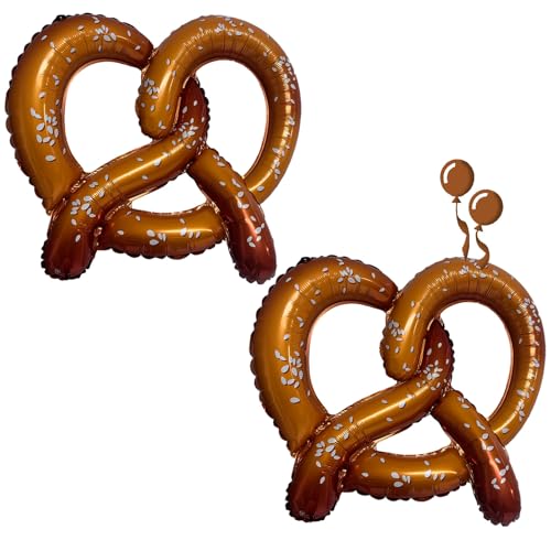 Jumbo Pretzel Bites Foil Balloons - Set of 2 for Oktoberfest & Parties