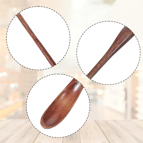 2-Pack Wooden Coffee Spoons - 7.7-Inch Long Handle for Stirring