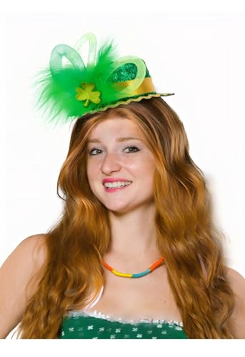 Green St. Patrick's Day Top Hat Headband for Adults