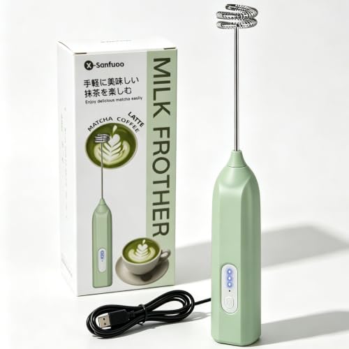 Electric Matcha Whisk & Milk Frother - Rechargeable Handheld Mixer