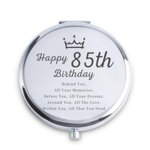 85th Birthday Gift Engraved Compact Mirror for Women Grandma