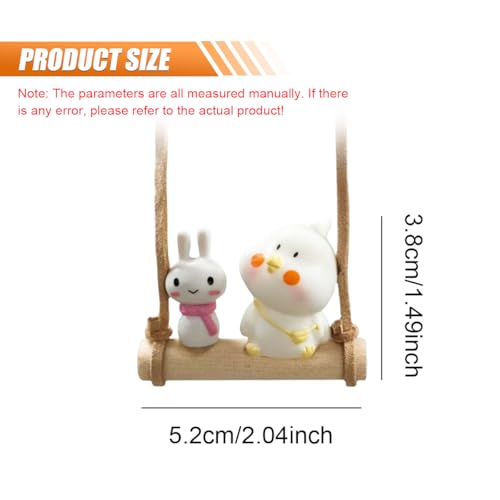 Cute Chick & Bunny Car Rear View Mirror Hanging Ornament